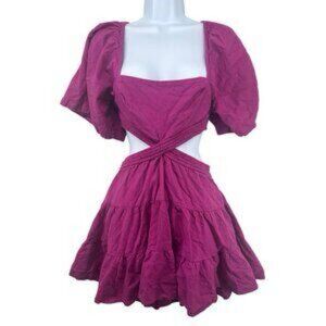 Free People Fuscia Cutout Dress